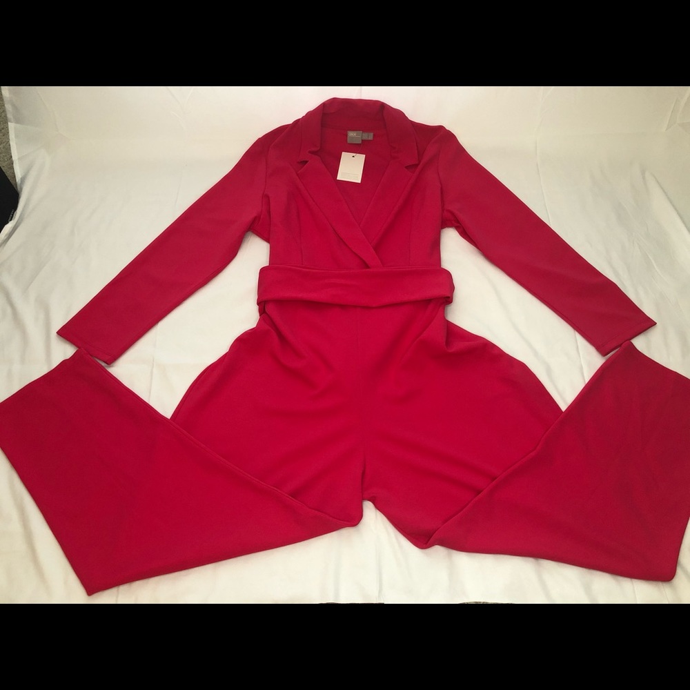 Hot pink long sleeve jumpsuit